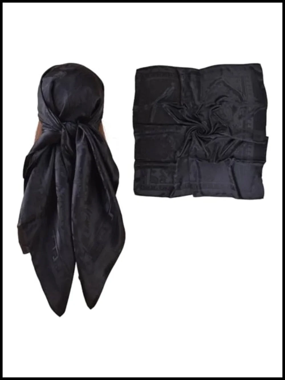 35x35 Silk Like Satin Scarf Head Wrap Hair Sleeping Bandana